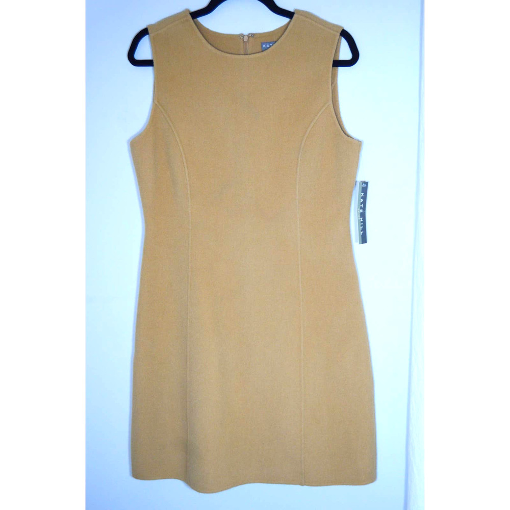 NWT Kate Hill wool dress caramel tan size 10 petite